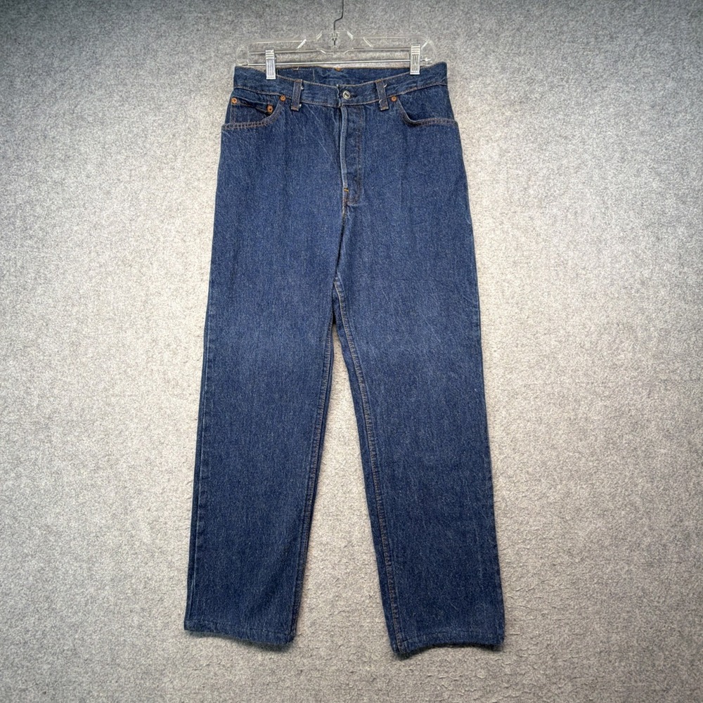 Vintage Levis 501 Jeans Womens 28x27 Dark Wash Straight Made In USA 1986